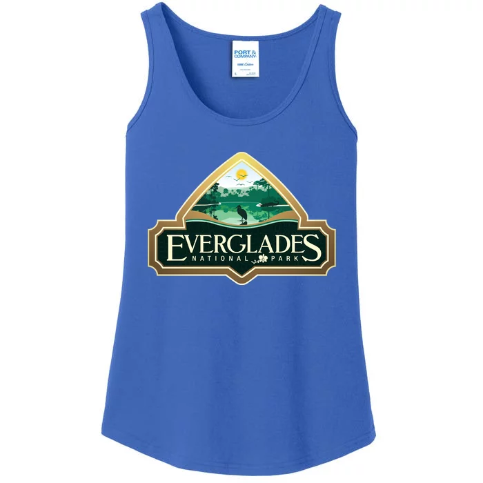 Bird And Florida Alligator Of Everglades National Park Ladies Essential Tank