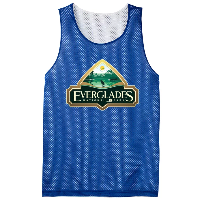 Bird And Florida Alligator Of Everglades National Park Mesh Reversible Basketball Jersey Tank