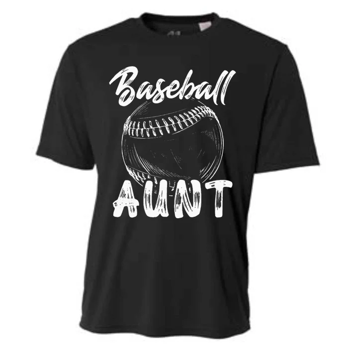 Baseball Aunt For Women Family Matching Players Team Auntie Cooling Performance Crew T-Shirt