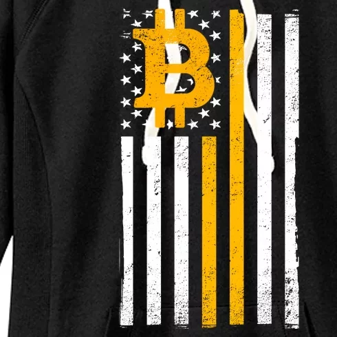 Bitcoin American Flag Crypto Women's Fleece Hoodie