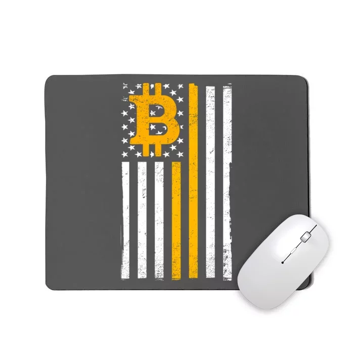 Bitcoin American Flag Crypto Mousepad