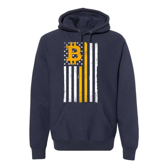 Bitcoin American Flag Crypto Premium Hoodie