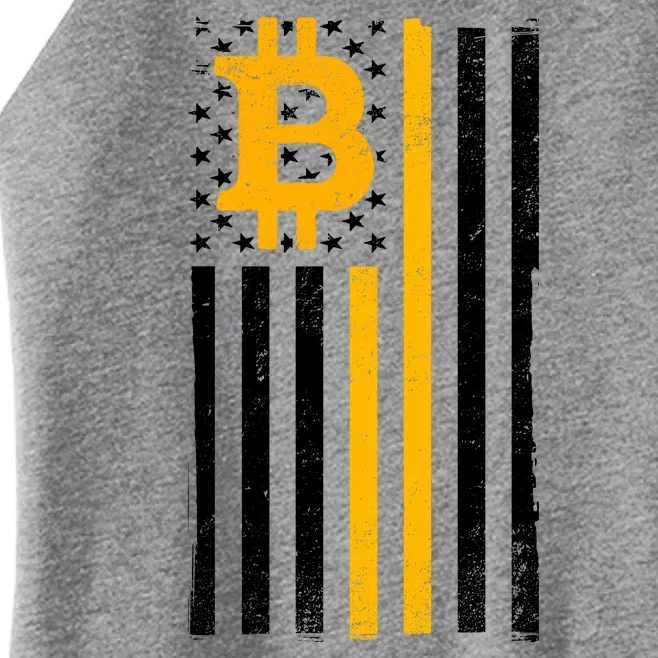 Bitcoin American Flag Crypto Women’s Perfect Tri Rocker Tank