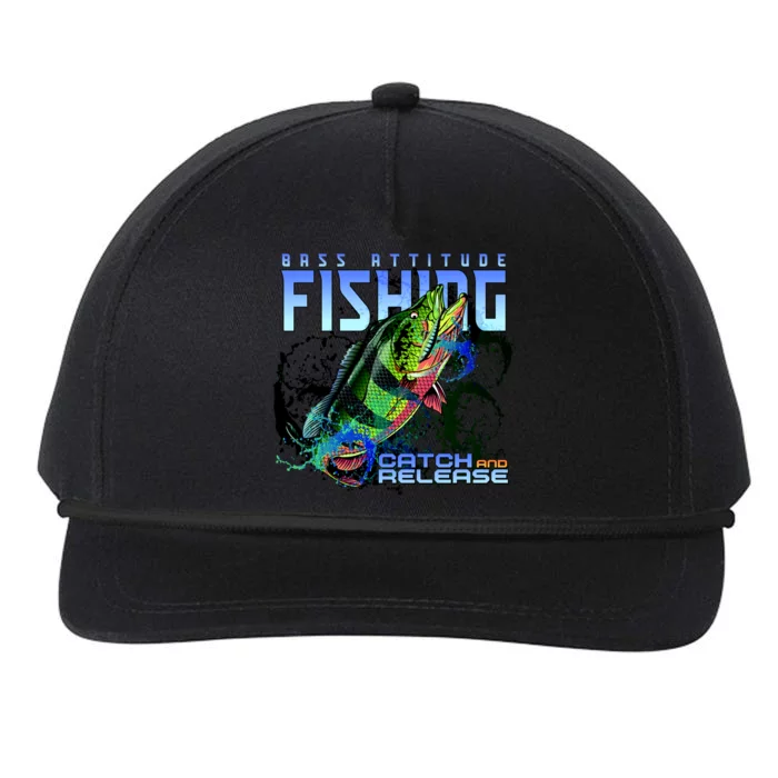 Bass Attitude Fishing Catch And Release Snapback Five-Panel Rope Hat