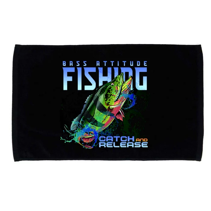 Bass Attitude Fishing Catch And Release Microfiber Hand Towel