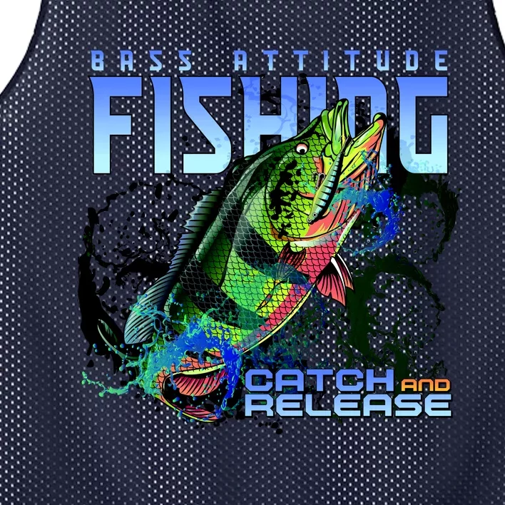 Bass Attitude Fishing Catch And Release Mesh Reversible Basketball Jersey Tank