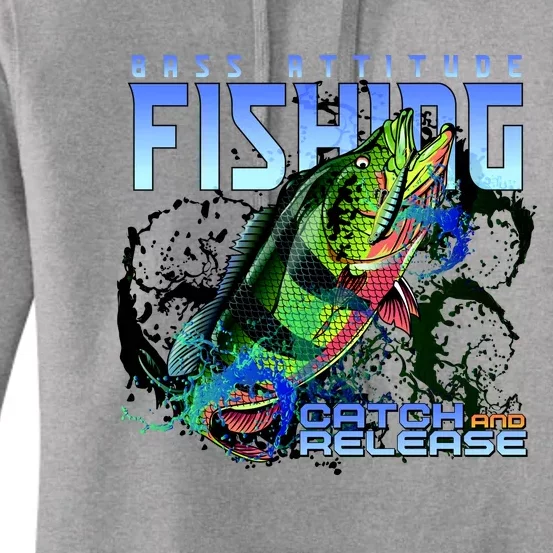 Bass Attitude Fishing Catch And Release Women's Pullover Hoodie