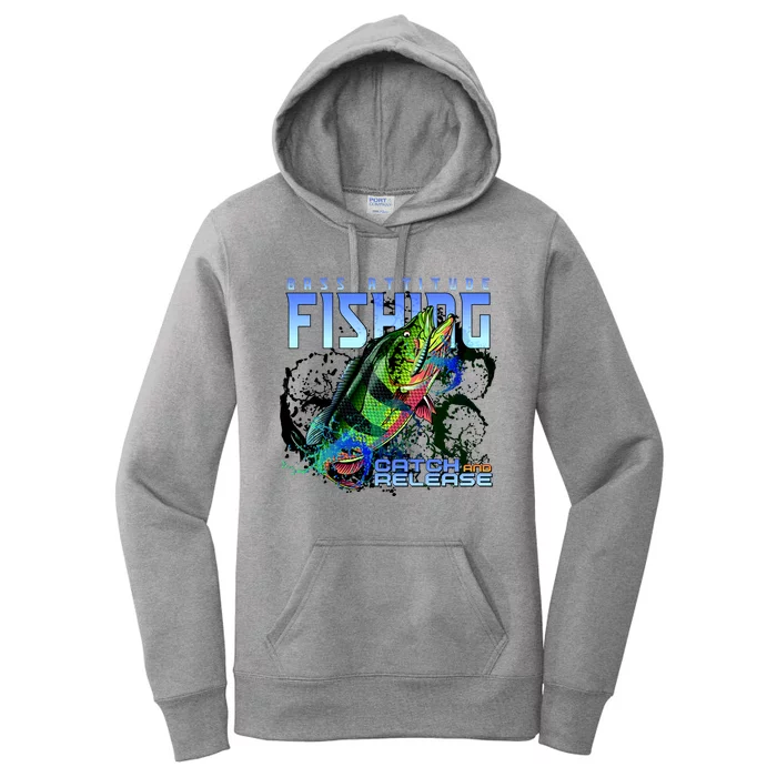 Bass Attitude Fishing Catch And Release Women's Pullover Hoodie