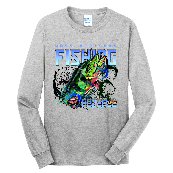 Bass Attitude Fishing Catch And Release Tall Long Sleeve T-Shirt