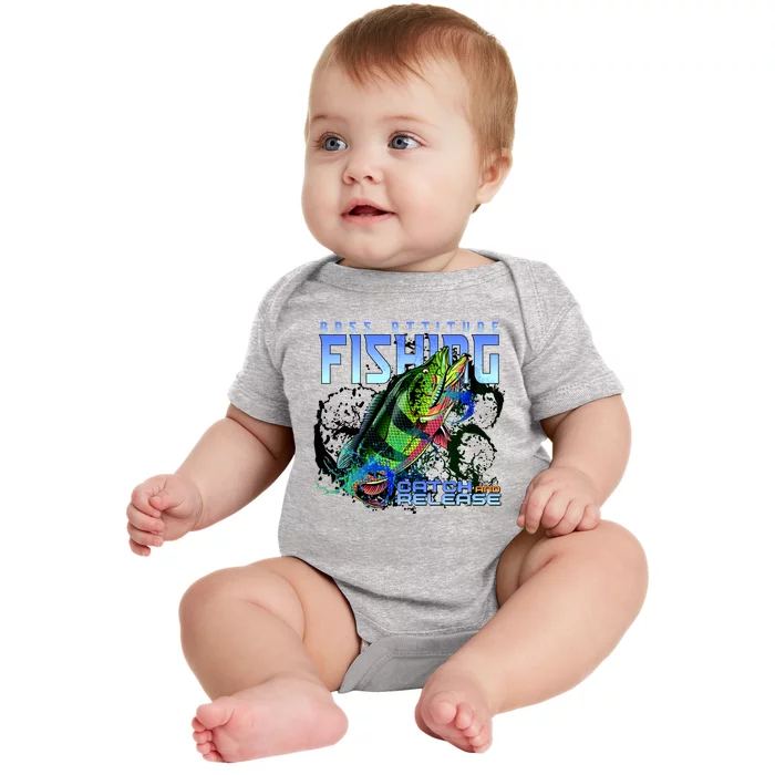 Bass Attitude Fishing Catch And Release Baby Bodysuit