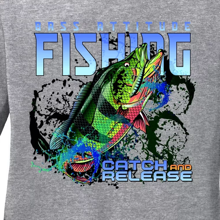 Bass Attitude Fishing Catch And Release Ladies Long Sleeve Shirt