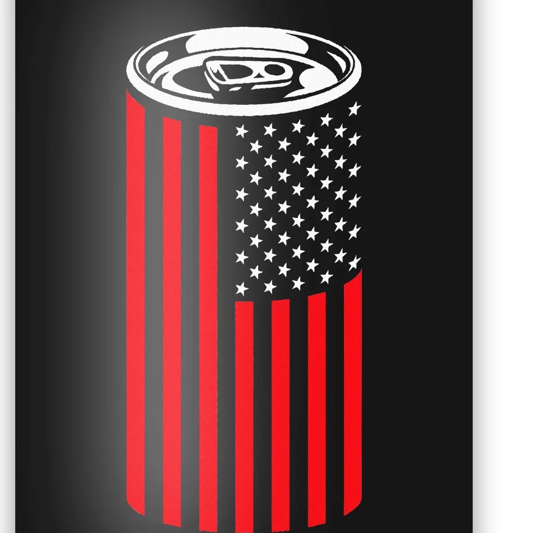 Beer American Flag 4th of July  Merica USA Drinking Poster