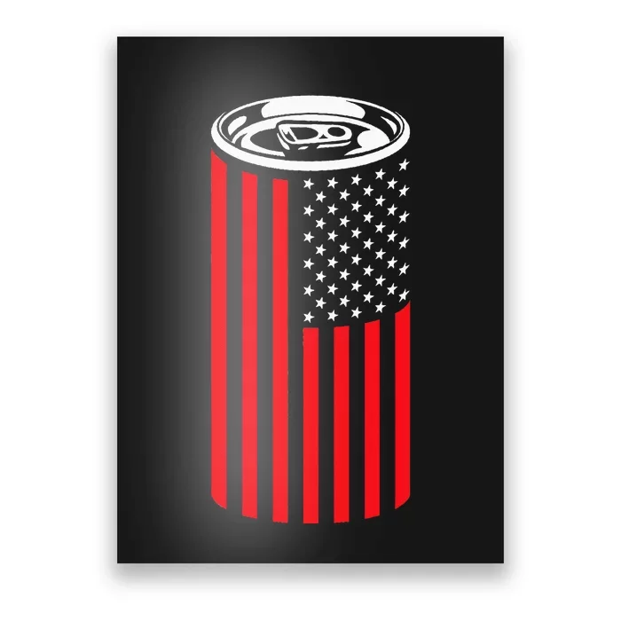 Beer American Flag 4th of July  Merica USA Drinking Poster