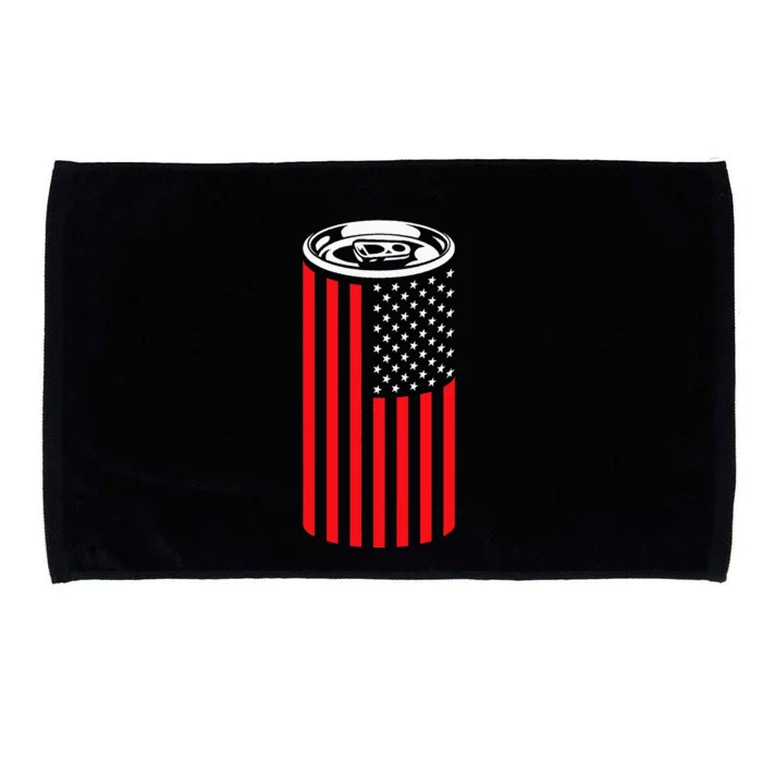 Beer American Flag 4th of July  Merica USA Drinking Microfiber Hand Towel