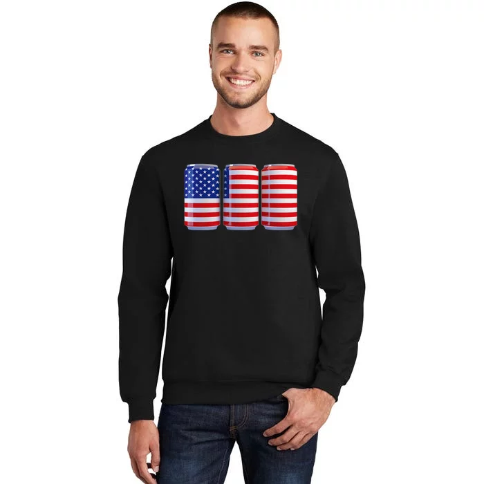 Beer American Flag 4th Of July Merica Usa Sweatshirt