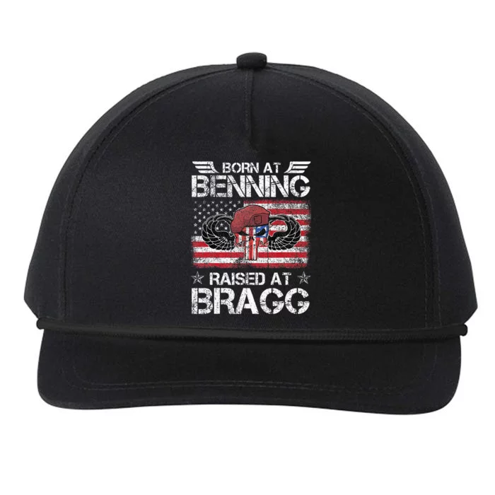 Born At Ft Benning Raised Fort Bragg Airborne Veterans Day Snapback Five-Panel Rope Hat