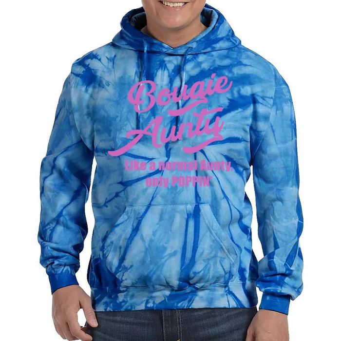 Bougie Aunty Fun Gift For Favorite Aunt Gift Tie Dye Hoodie