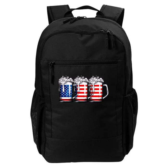 Beer American Flag 4th Of July Merica Drinking Usa Daily Commute Backpack