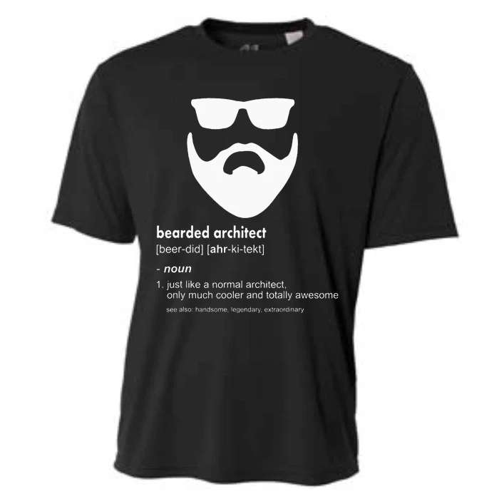 Bearded Architect Funny Beard Joke Architecture Gift Cooling Performance Crew T-Shirt