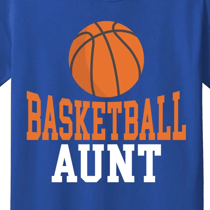 Basketball Aunt Family Sister Aunt Gift Kids T-Shirt