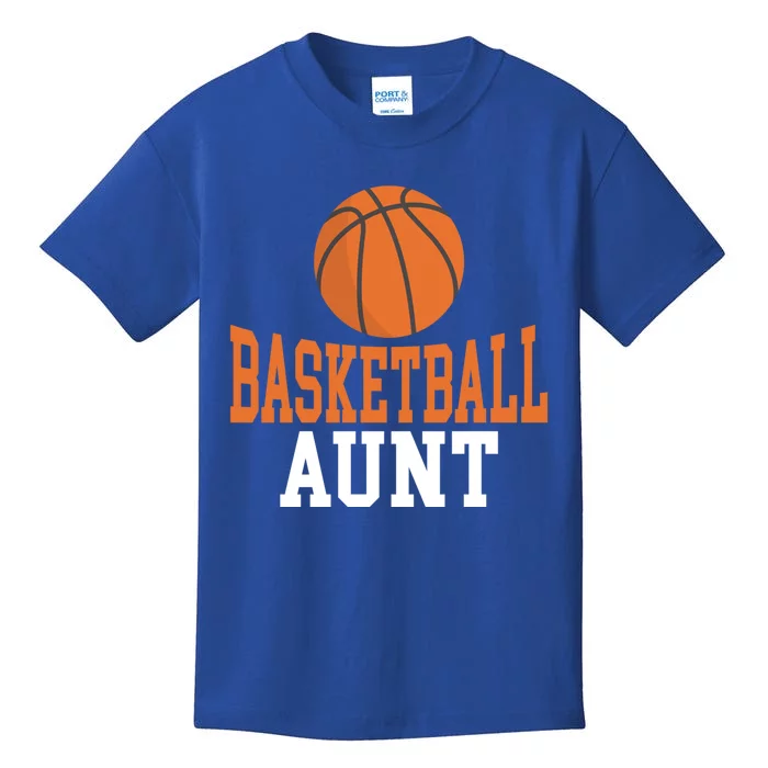 Basketball Aunt Family Sister Aunt Gift Kids T-Shirt