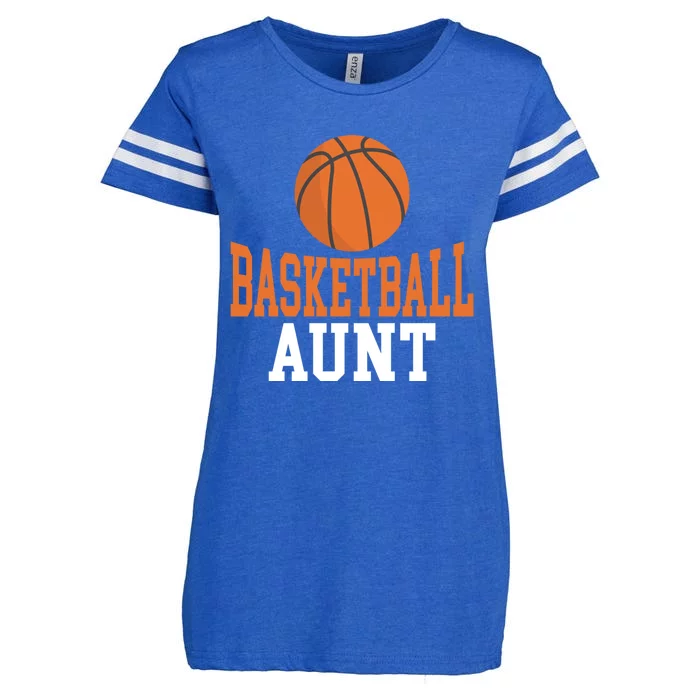 Basketball Aunt Family Sister Aunt Gift Enza Ladies Jersey Football T-Shirt