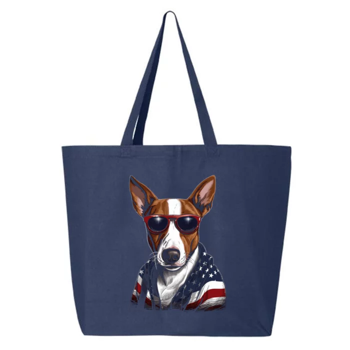 Basenji American Flag USA Tee 4th July Gifts Graphic Tees 25L Jumbo Tote