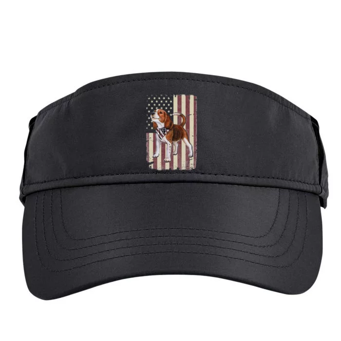 Beagle American Flag Bandana Patriotic 4th Of July Adult Drive Performance Visor