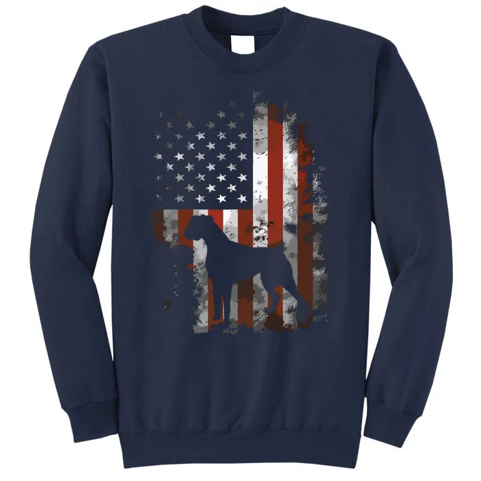 Boxer American Flag USA 4th Of July Dog Gifts Sweatshirt