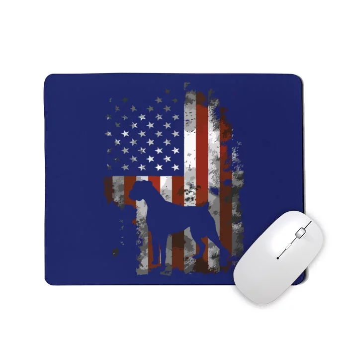 Boxer American Flag USA 4th Of July Dog Gifts Mousepad