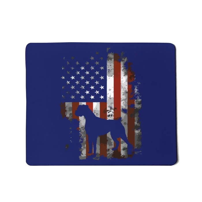 Boxer American Flag USA 4th Of July Dog Gifts Mousepad