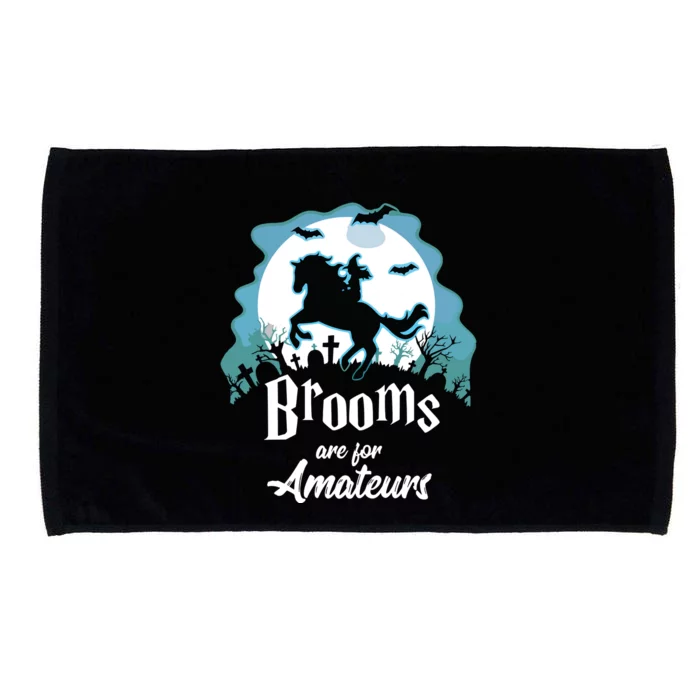 Brooms Are For Amateurs Halloween Horse Lovers Microfiber Hand Towel