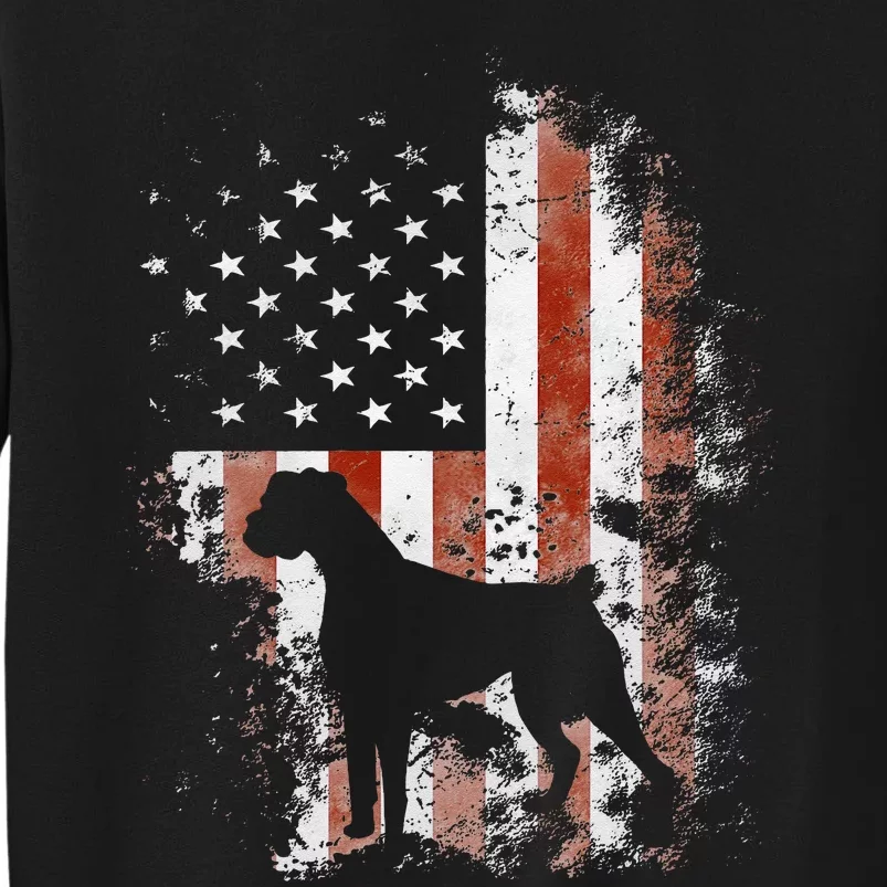 Boxer American Flag USA 4th Of July Dog Gifts Sweatshirt