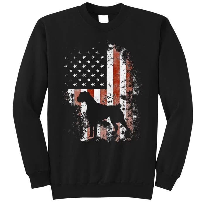 Boxer American Flag USA 4th Of July Dog Gifts Sweatshirt