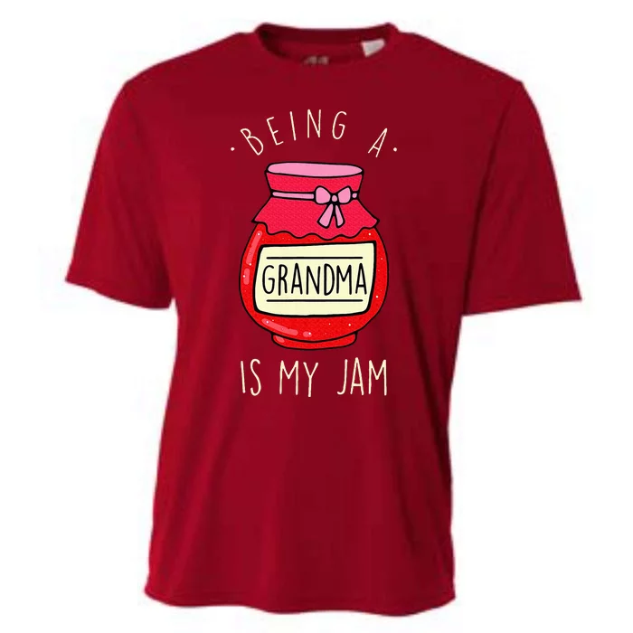 Being A Grandma Is My Jam Funny Grandmother & MotherS Day Cooling Performance Crew T-Shirt