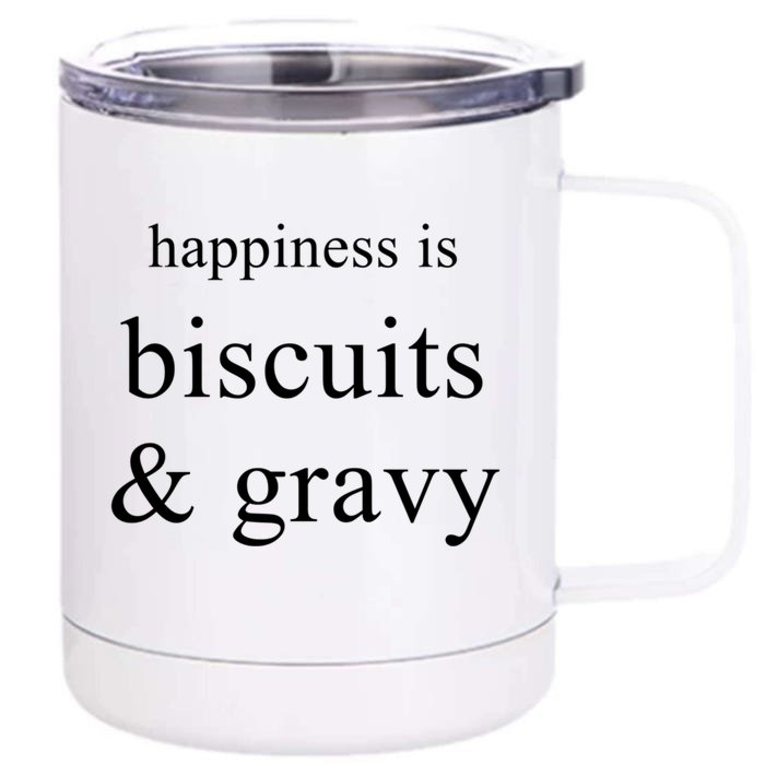 Biscuits And Gravy Funny Food Lovers Foodie Gift Front & Back 12oz Stainless Steel Tumbler Cup