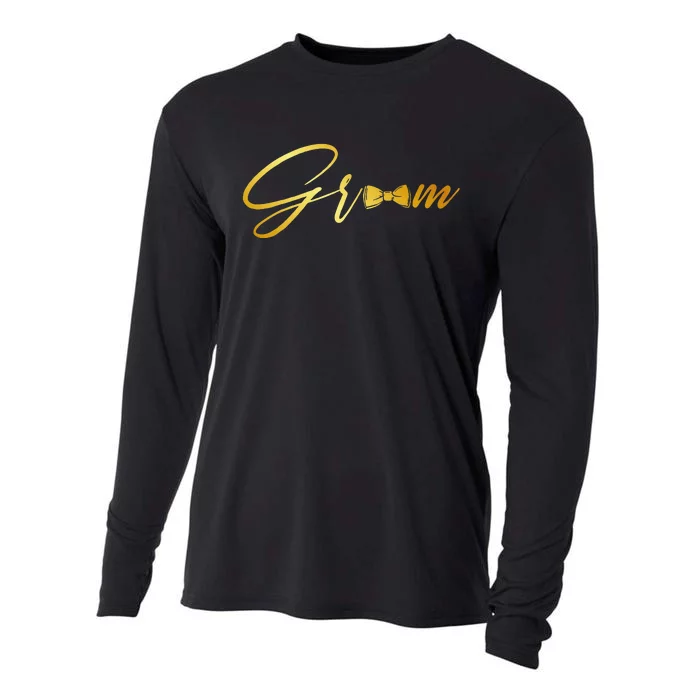 Bride And Groom Husband And Wife Matching Wedding Cooling Performance Long Sleeve Crew