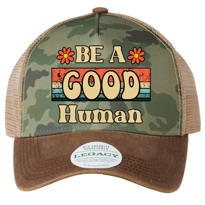 Be A Good Hu Retro Positive Thinking Gift Legacy Tie Dye Trucker Hat