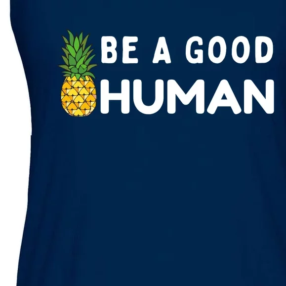 Be A Good Human Funny Down Syndrome Day Gift Ladies Essential Flowy Tank