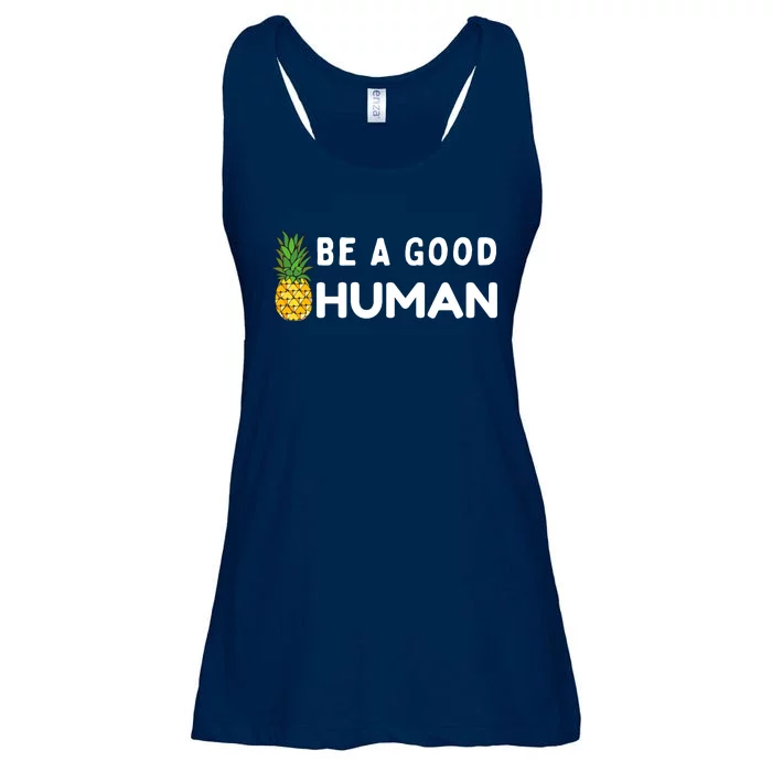 Be A Good Human Funny Down Syndrome Day Gift Ladies Essential Flowy Tank