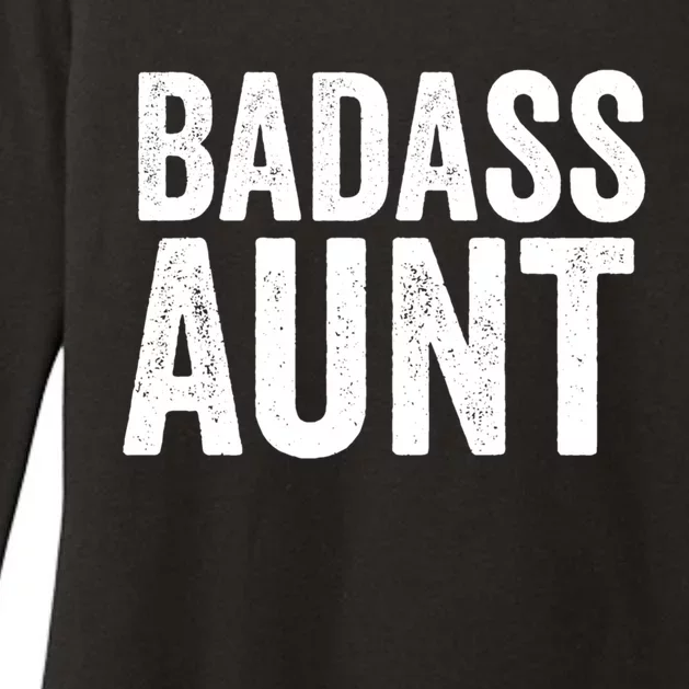 Badass Aunt Gift Funny New Aunt Idea New Niece Nephew Gift Womens CVC Long Sleeve Shirt