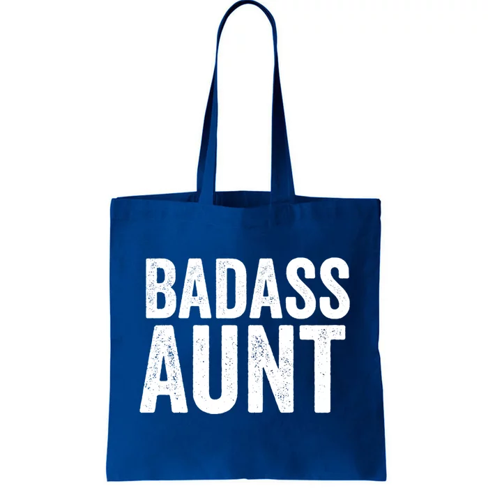 Badass Aunt Gift Funny New Aunt Idea New Niece Nephew Gift Tote Bag