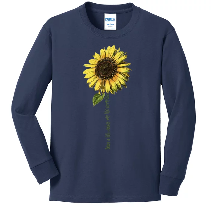 Being A Gigi Makes My Life Complete Gift Sunflower Kids Long Sleeve Shirt