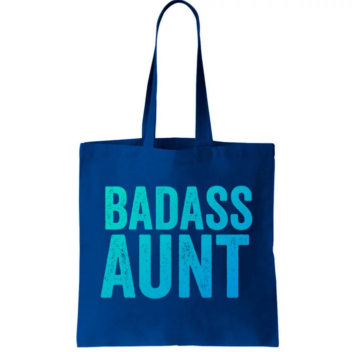 Badass Aunt Gift Funny New Aunt Idea New Niece Nephew Gift Tote Bag