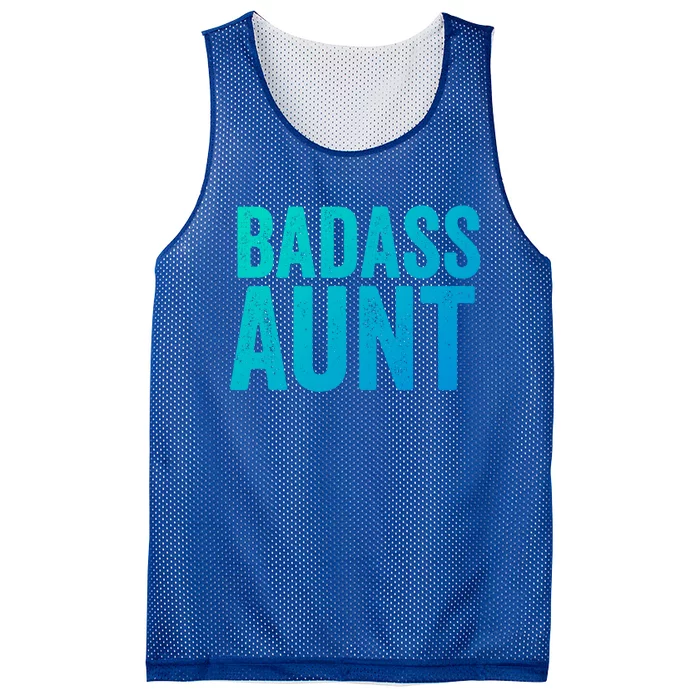 Badass Aunt Gift Funny New Aunt Idea New Niece Nephew Gift Mesh Reversible Basketball Jersey Tank