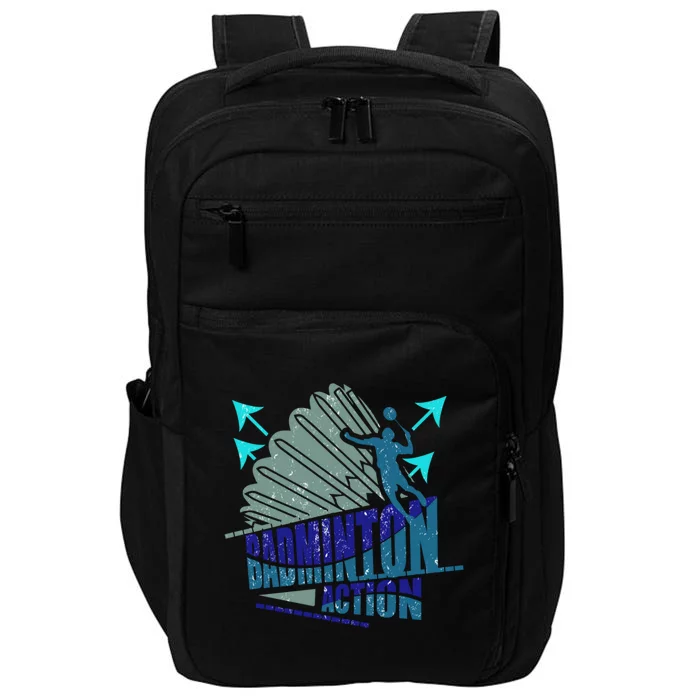 Badminton Action Great Gift Impact Tech Backpack