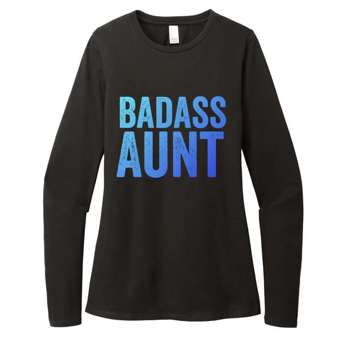 Badass Aunt Gift Funny New Aunt Idea New Niece Nephew Gift Womens CVC Long Sleeve Shirt