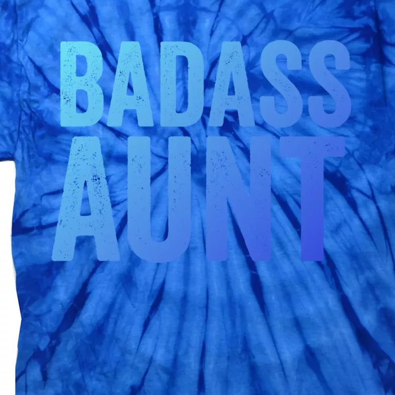 Badass Aunt Gift Funny New Aunt Idea New Niece Nephew Gift Tie-Dye T-Shirt