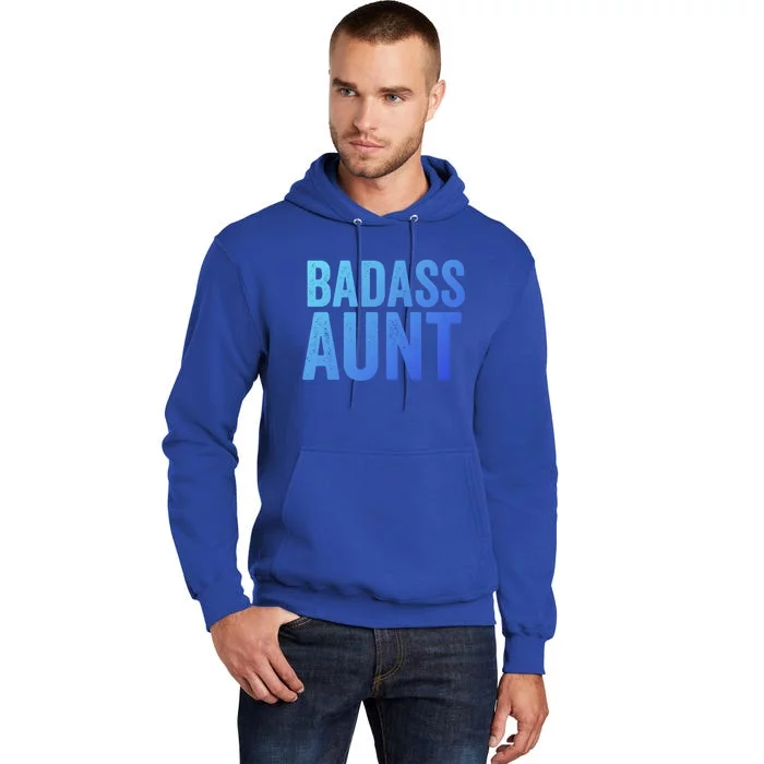 Badass Aunt Gift Funny New Aunt Idea New Niece Nephew Gift Tall Hoodie