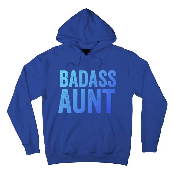 Badass Aunt Gift Funny New Aunt Idea New Niece Nephew Gift Tall Hoodie